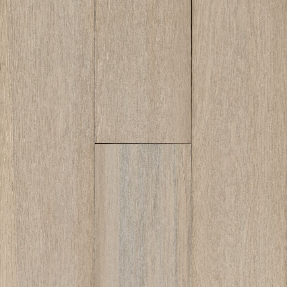 Dog-friendly wood flooring swatch of white-washed engineered hardwood flooring